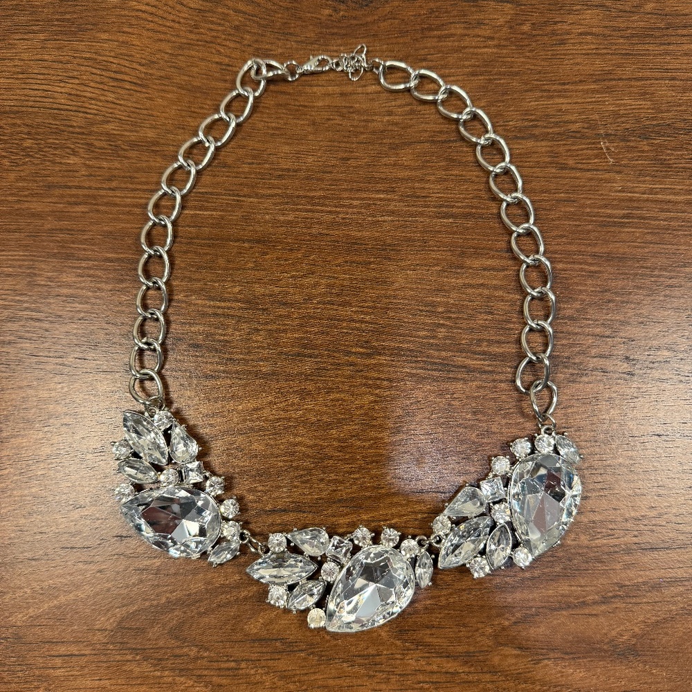 Rhinestone Statement Necklace - image 1